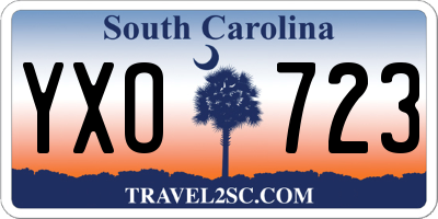 SC license plate YXO723