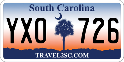 SC license plate YXO726