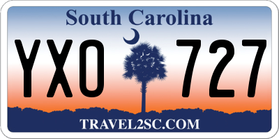 SC license plate YXO727