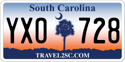 SC license plate YXO728
