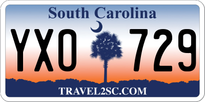 SC license plate YXO729