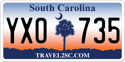 SC license plate YXO735