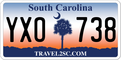 SC license plate YXO738