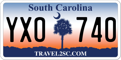 SC license plate YXO740