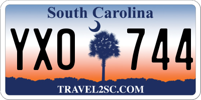 SC license plate YXO744