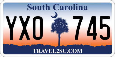 SC license plate YXO745