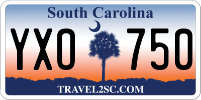 SC license plate YXO750