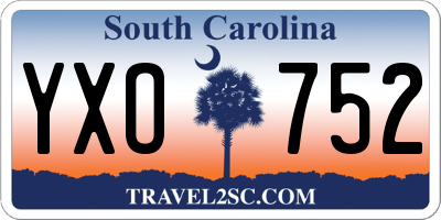 SC license plate YXO752