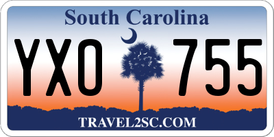 SC license plate YXO755