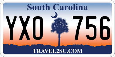 SC license plate YXO756