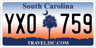 SC license plate YXO759
