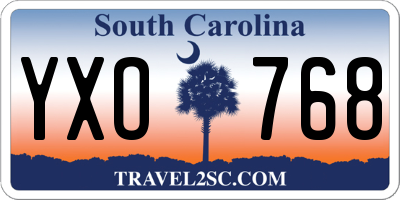 SC license plate YXO768