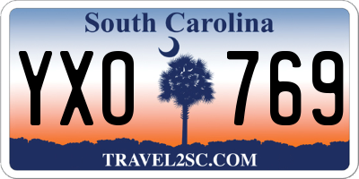 SC license plate YXO769
