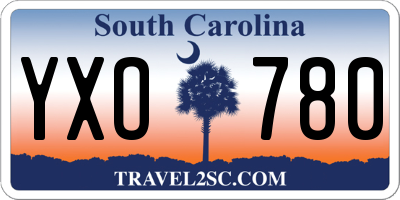 SC license plate YXO780