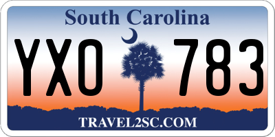 SC license plate YXO783