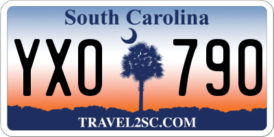 SC license plate YXO790