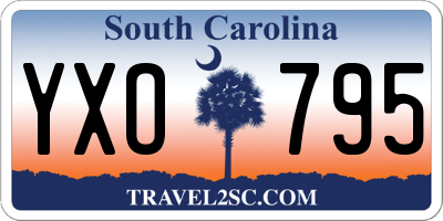 SC license plate YXO795
