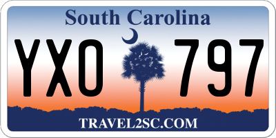SC license plate YXO797