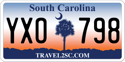 SC license plate YXO798