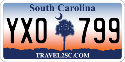 SC license plate YXO799