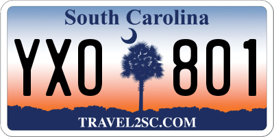 SC license plate YXO801
