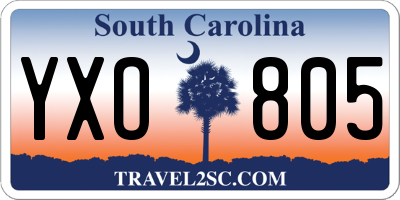 SC license plate YXO805