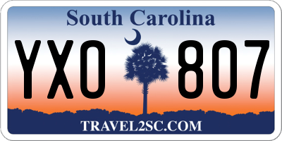 SC license plate YXO807