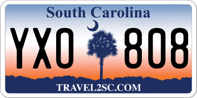 SC license plate YXO808