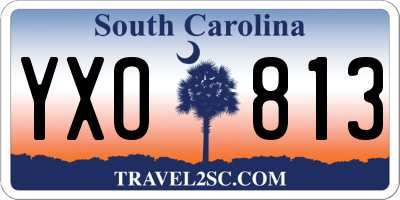 SC license plate YXO813