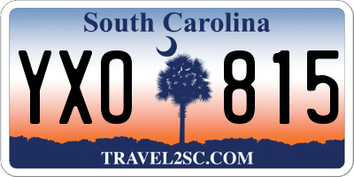 SC license plate YXO815