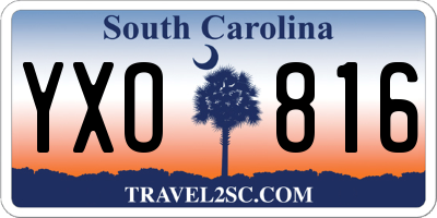 SC license plate YXO816