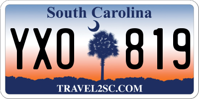 SC license plate YXO819