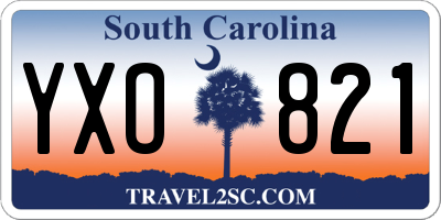 SC license plate YXO821