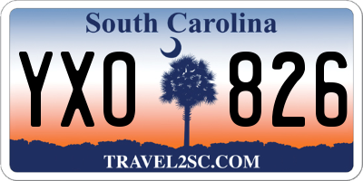 SC license plate YXO826