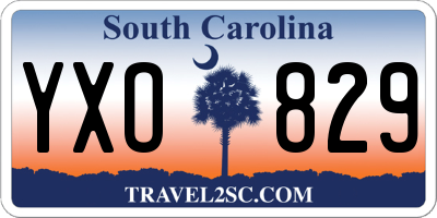 SC license plate YXO829