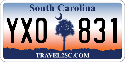 SC license plate YXO831