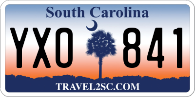 SC license plate YXO841