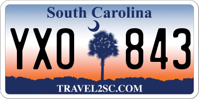 SC license plate YXO843