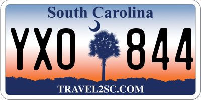 SC license plate YXO844