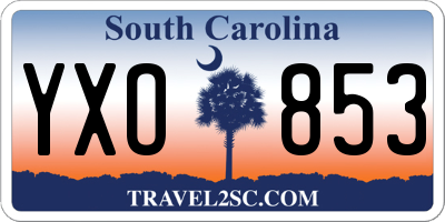 SC license plate YXO853
