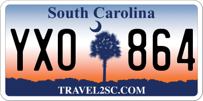 SC license plate YXO864
