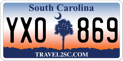 SC license plate YXO869
