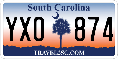SC license plate YXO874