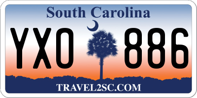 SC license plate YXO886