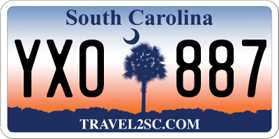 SC license plate YXO887
