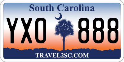SC license plate YXO888