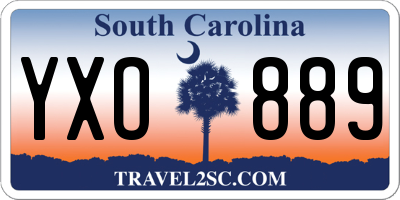 SC license plate YXO889
