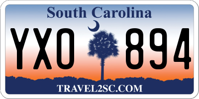 SC license plate YXO894