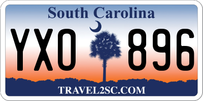 SC license plate YXO896