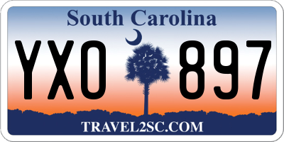 SC license plate YXO897